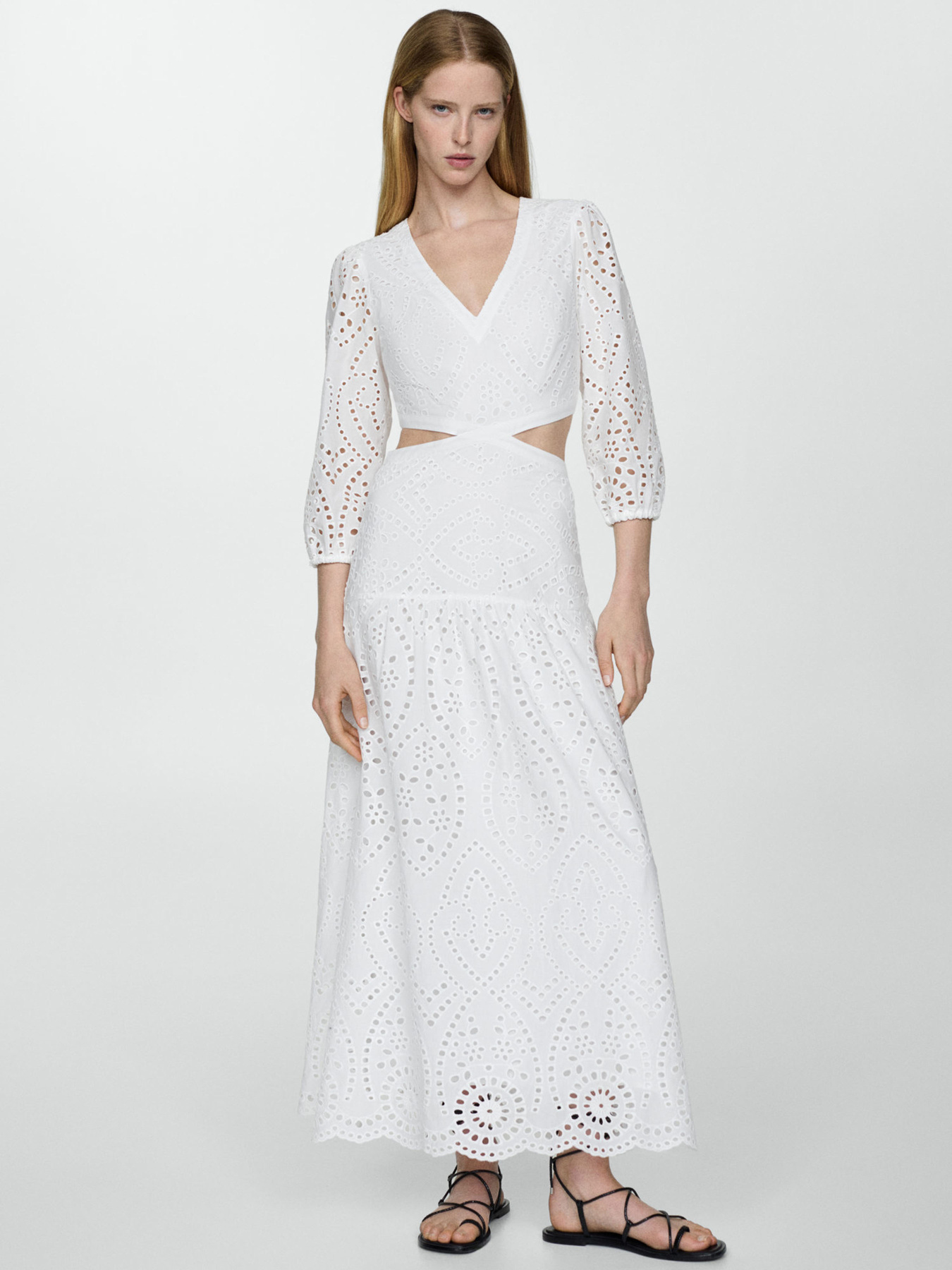 Платье макси MANGO модель 67027125_1 Фото