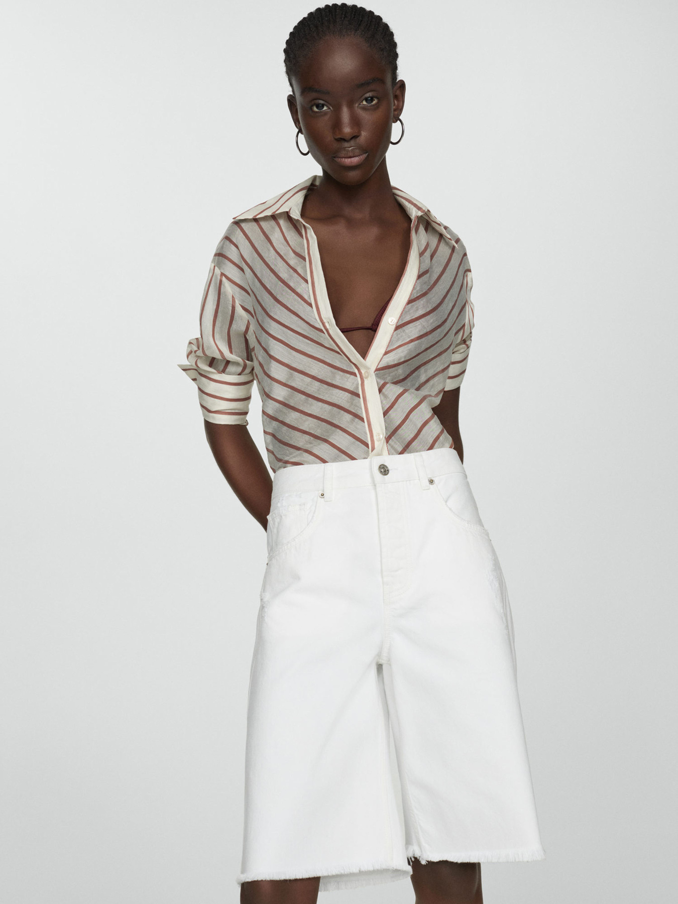 Джинсовые шорты MANGO модель 67039043_1 Джинсовые шорты MANGO модель 67039043_1 Фото