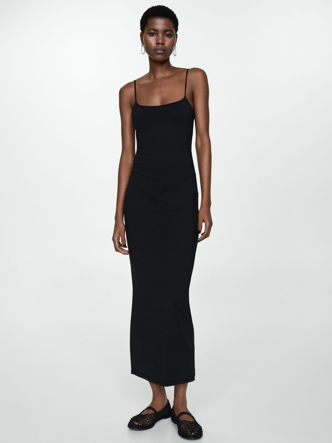 Платье макси MANGO модель 67057147_99 Фото