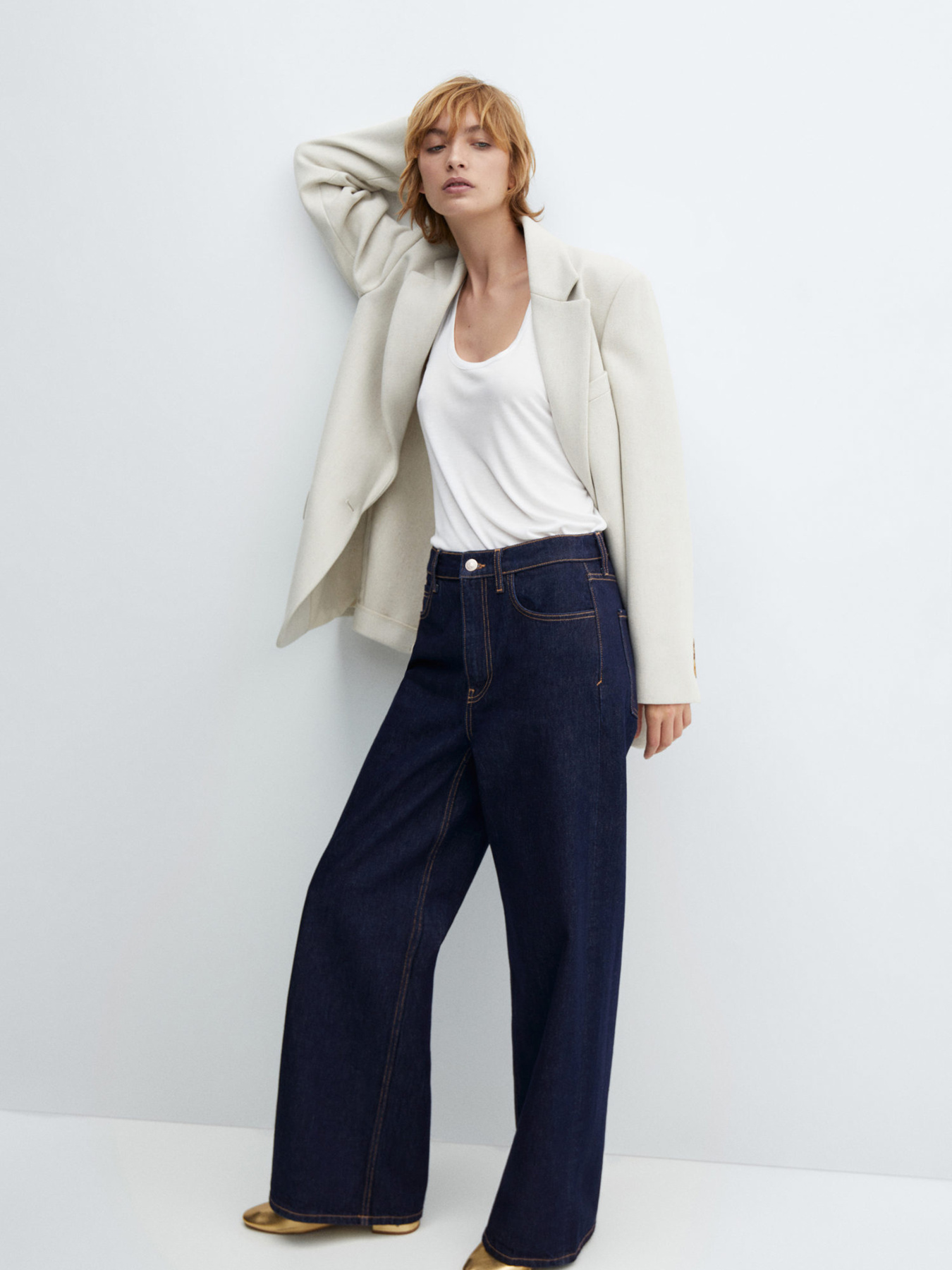 Широкие джинсы MANGO модель 67060480_TS Фото