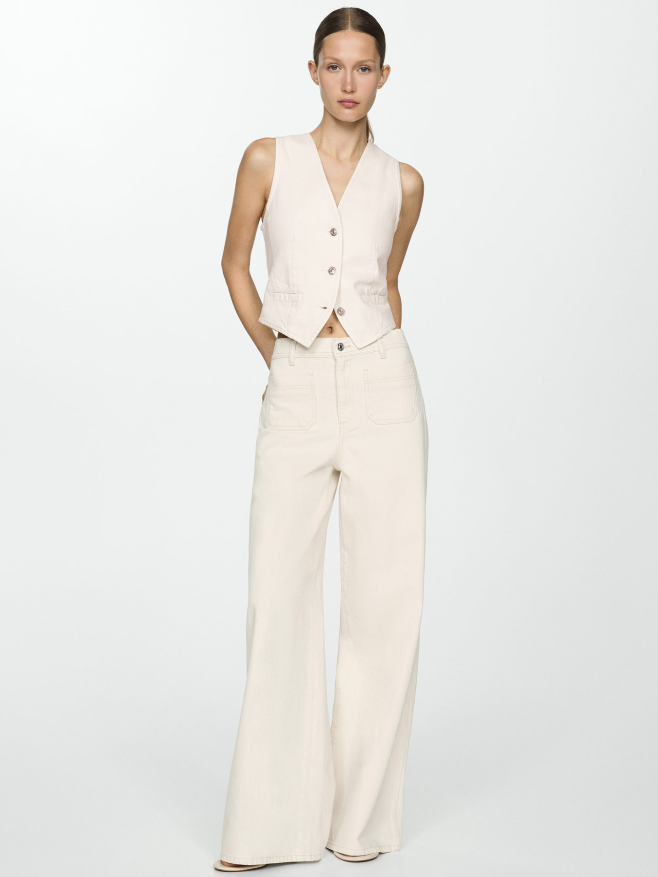 Широкие джинсы MANGO модель 67097129_2 Фото