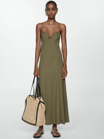 Платье макси MANGO модель 67098643_37 Фото