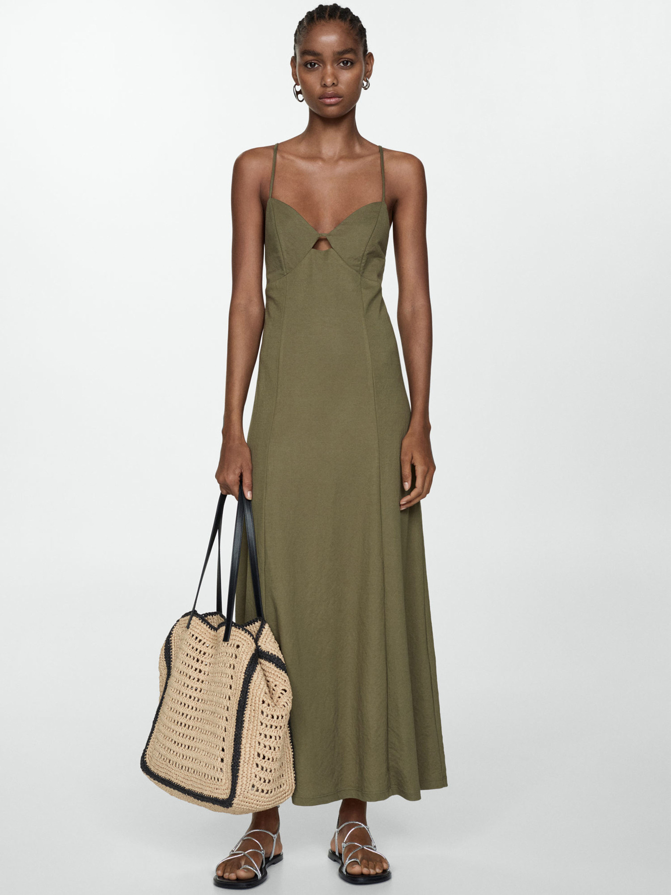 Платье макси MANGO модель 67098643_37 Фото