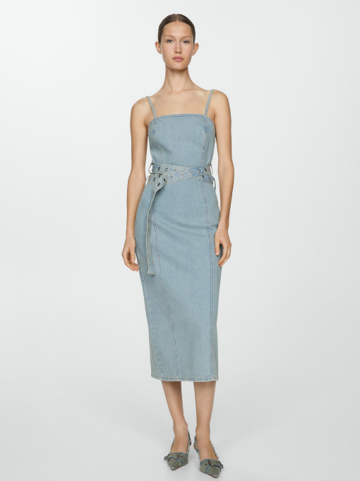 Платье миди MANGO Marena модель 67027134_TM Фото