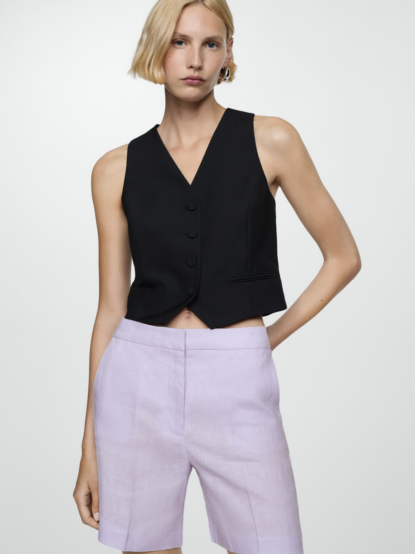 Шорты MANGO Clotat модель 77090369_68 Фото