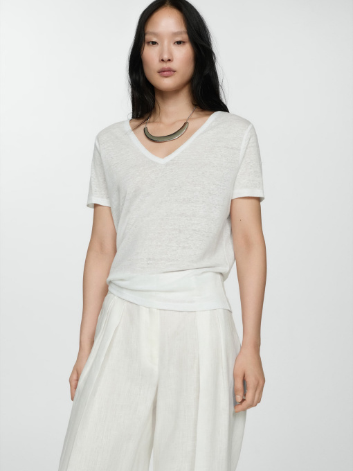 Футболка MANGO Linito модель 77020583_1 Фото