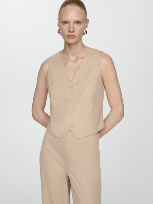 Классический жилет MANGO Peach модель 77060361_8 Фото