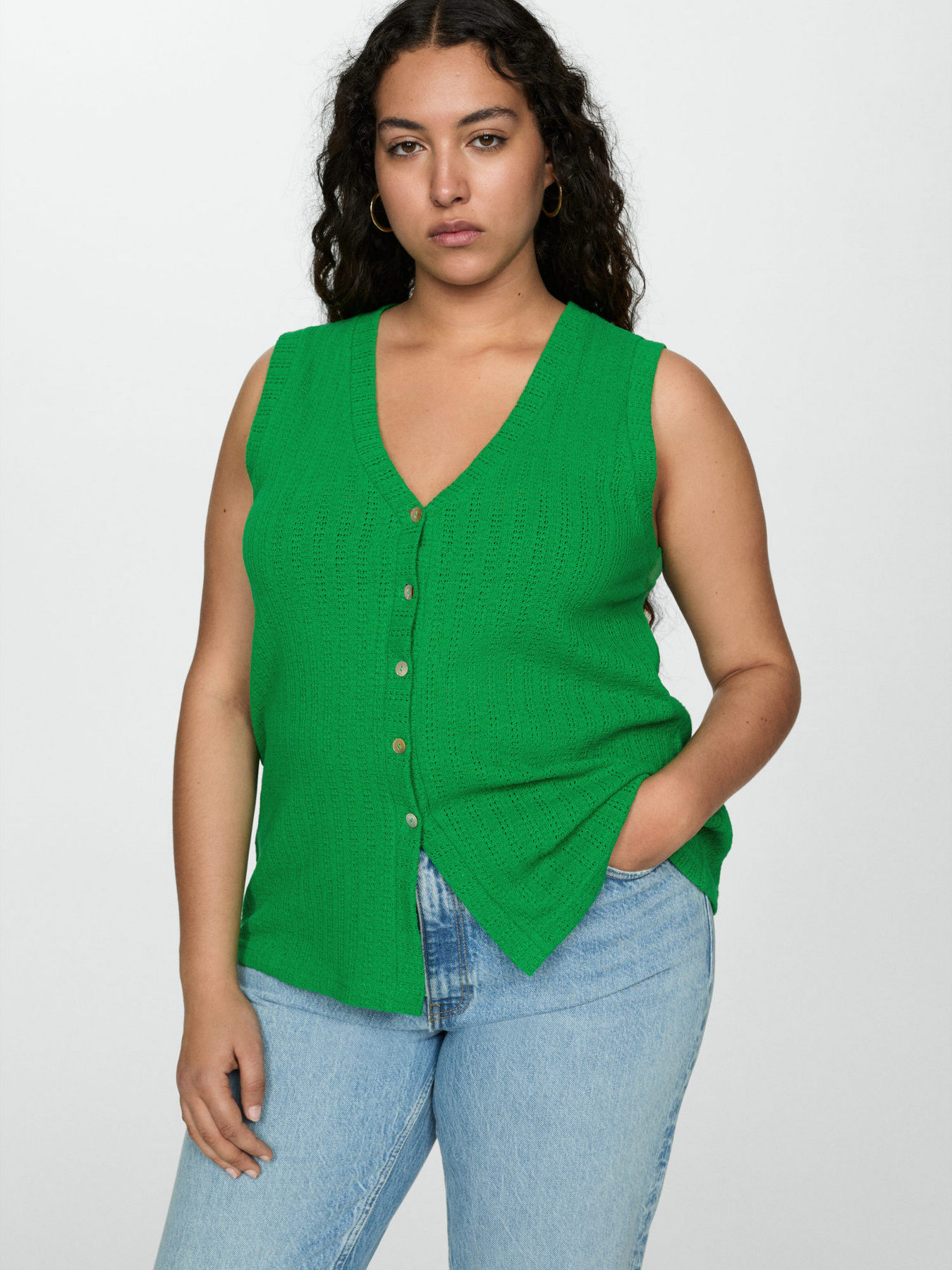 Жилет MANGO Lime модель 77072005_43 Фото