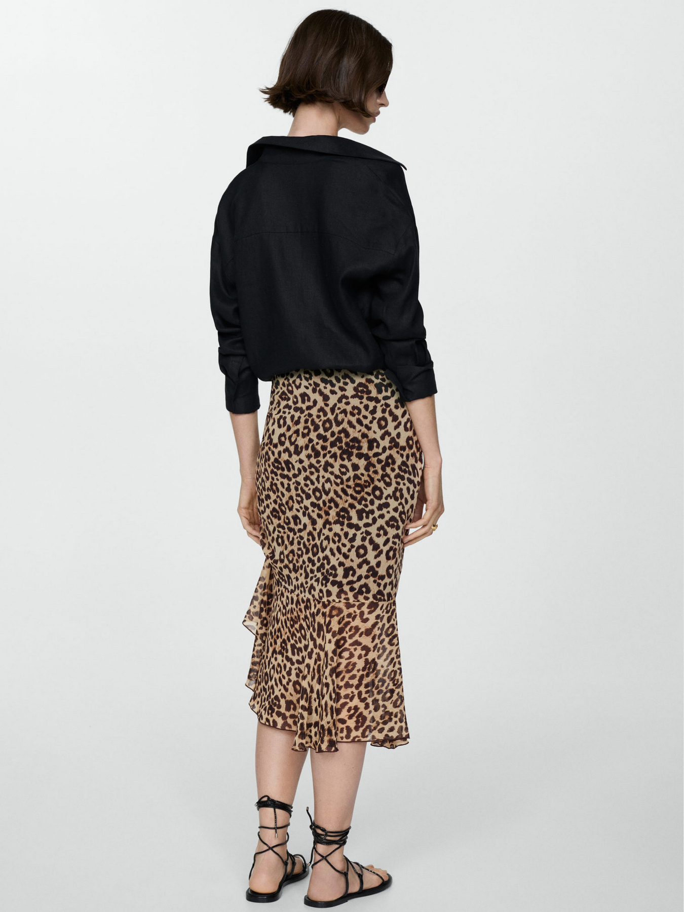 Спідниця міді MANGO Leo модель 77010378_99 Фото