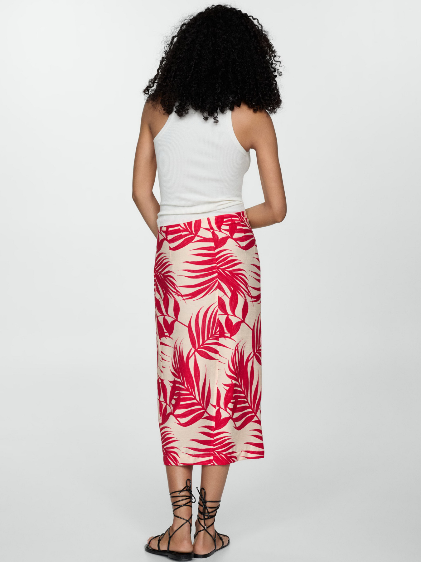 Спідниця міді MANGO Hawai модель 77040349_5 Фото