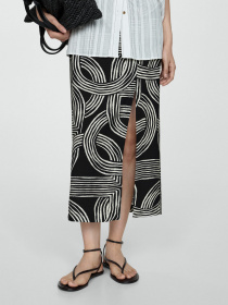 Юбка миди MANGO Hawai модель 77040349_99 Фото