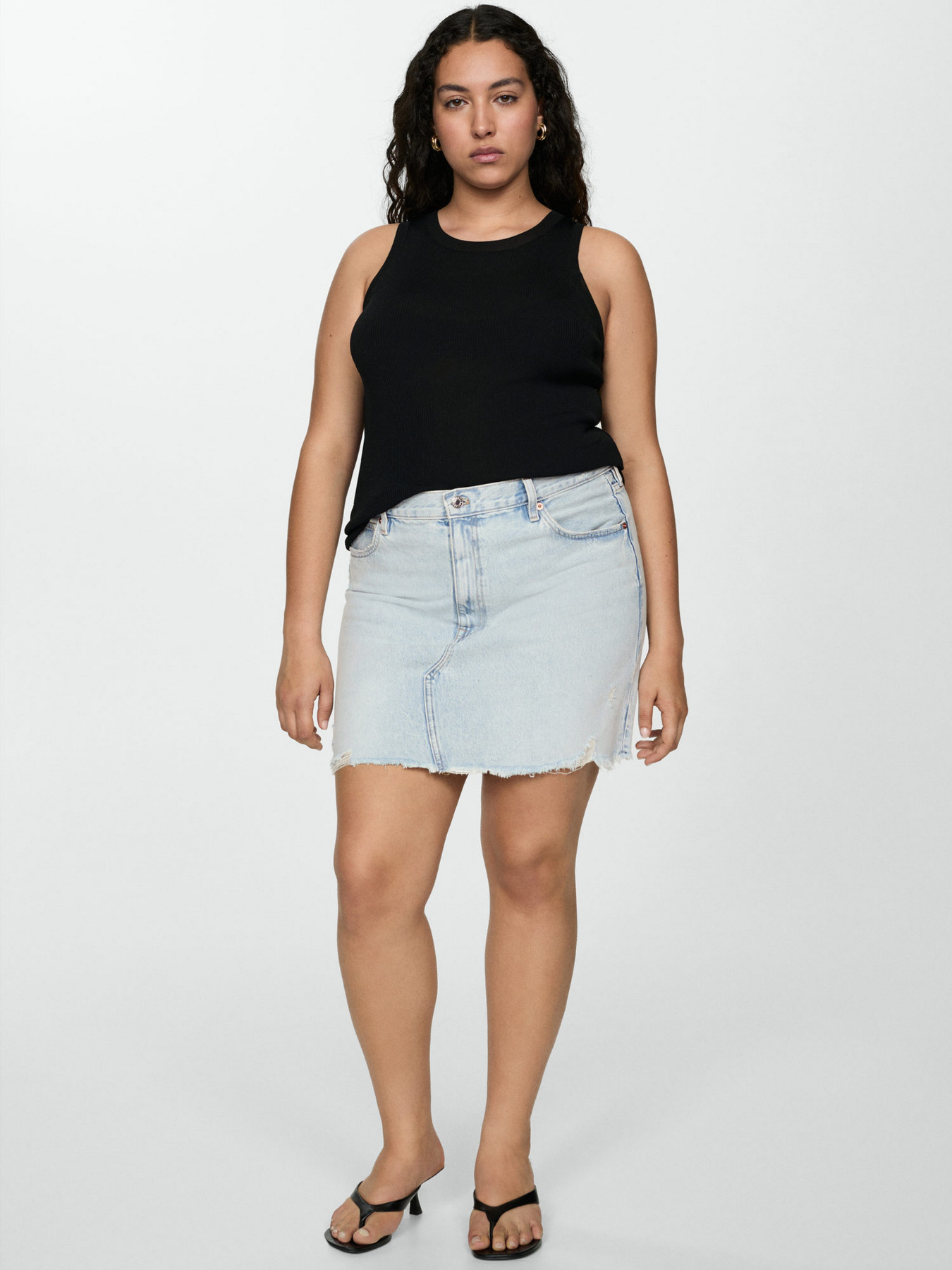 Джинсовая юбка MANGO Elena модель 77050364_TC Фото