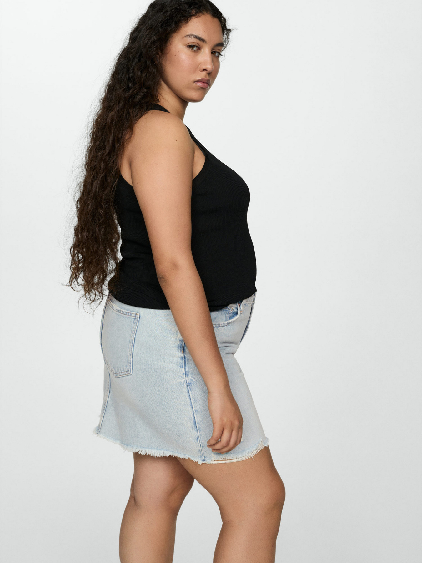 Джинсовая юбка MANGO Elena модель 77050364_TC Фото