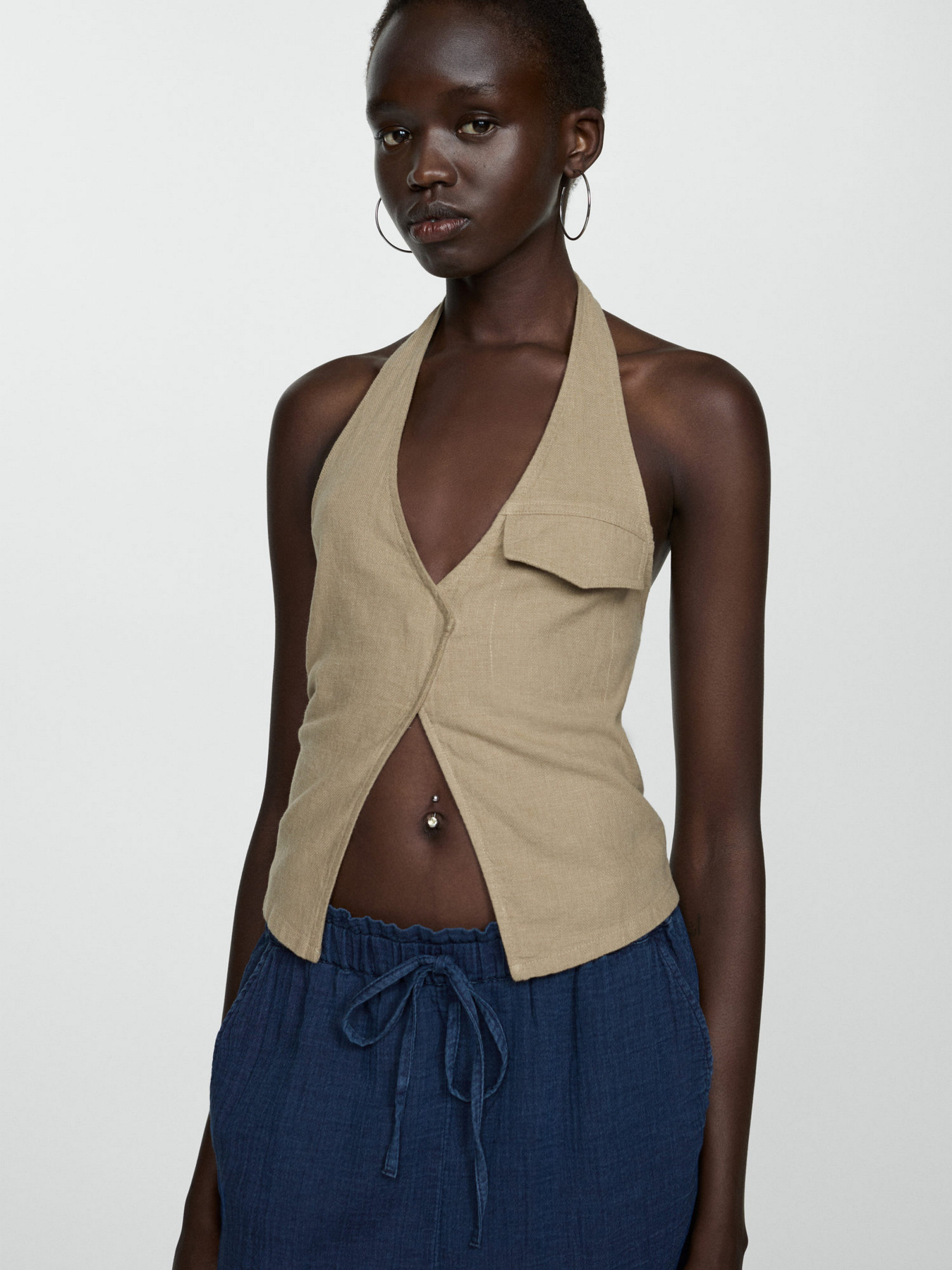 Брюки повседневные MANGO Indie модель 77050254_57 Фото