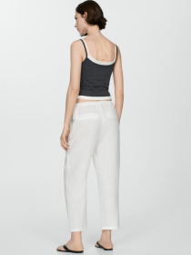 Повсякденні штани MANGO Linen модель 77050332_1 Фото