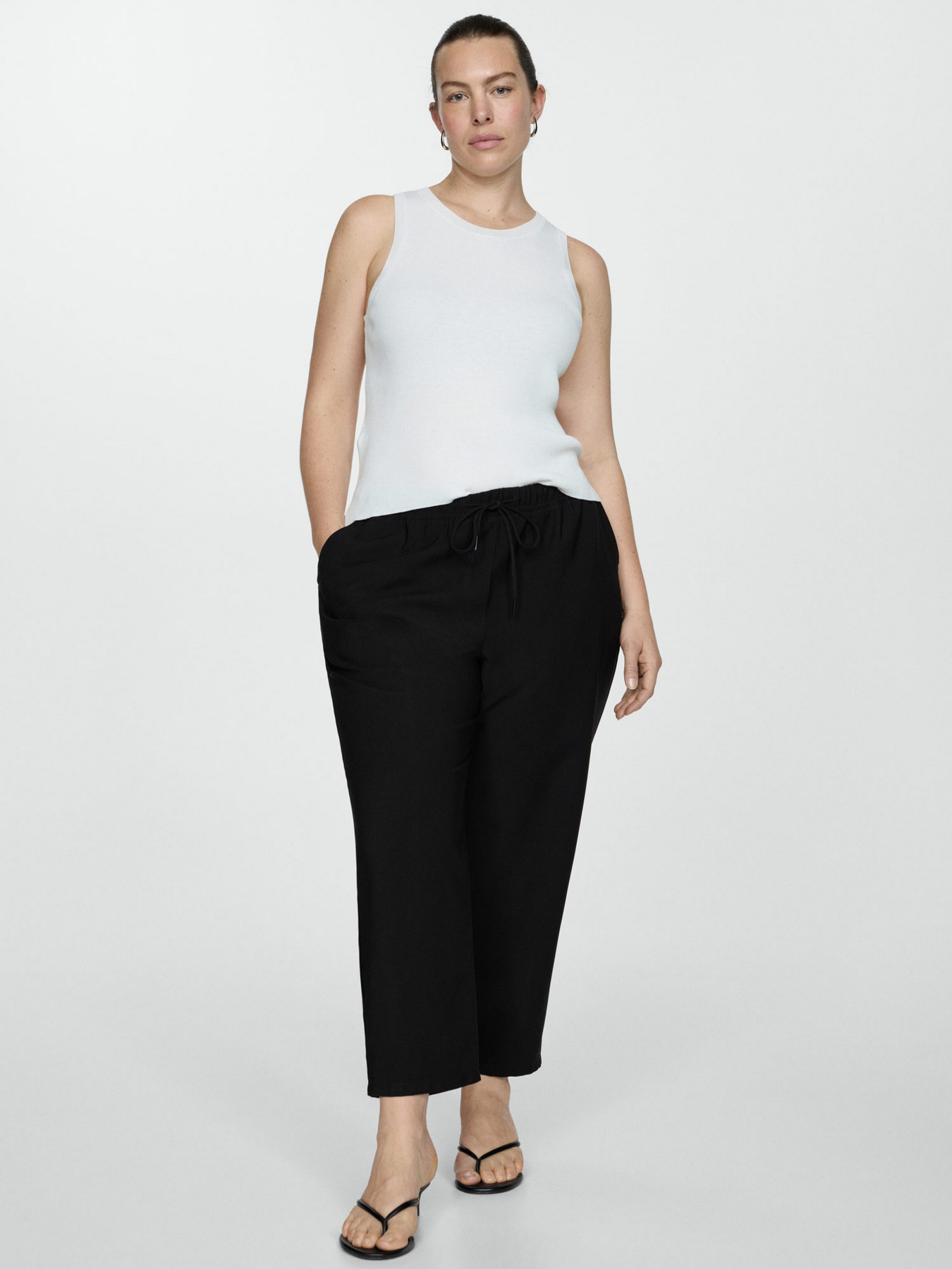 Штани повсякденні MANGO Fluido модель 77060350_99 Фото