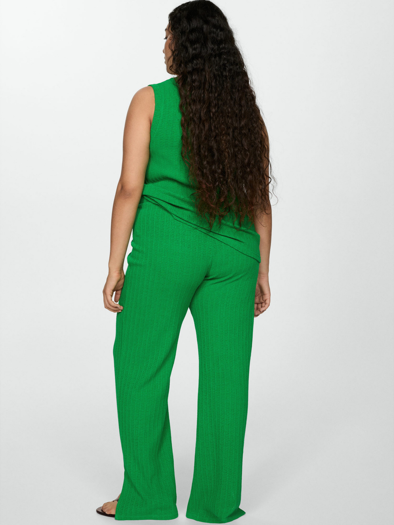 Штани палаццо MANGO Lime модель 77062005_43 Фото