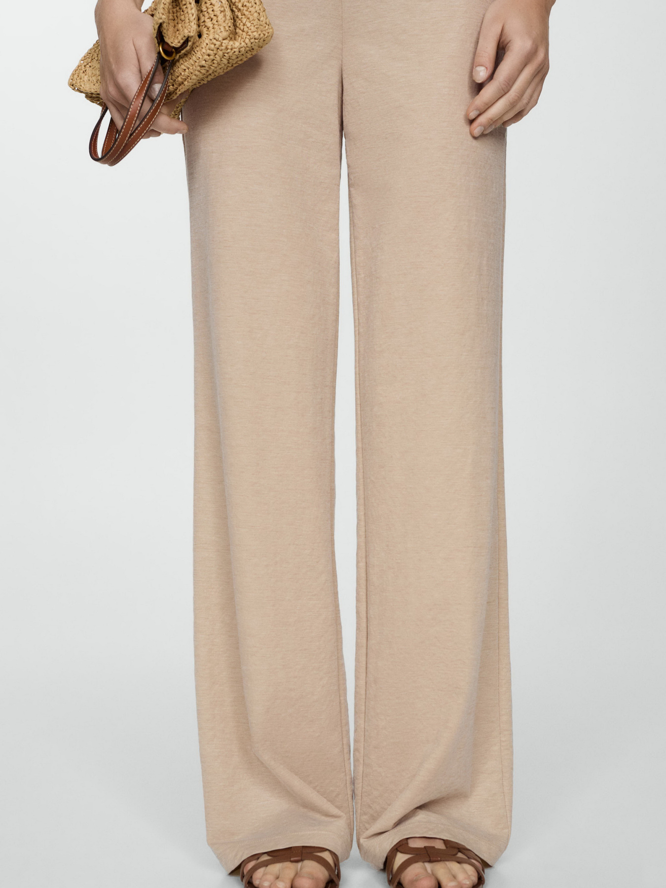 Штани палаццо MANGO Peach модель 77070361_8 Фото