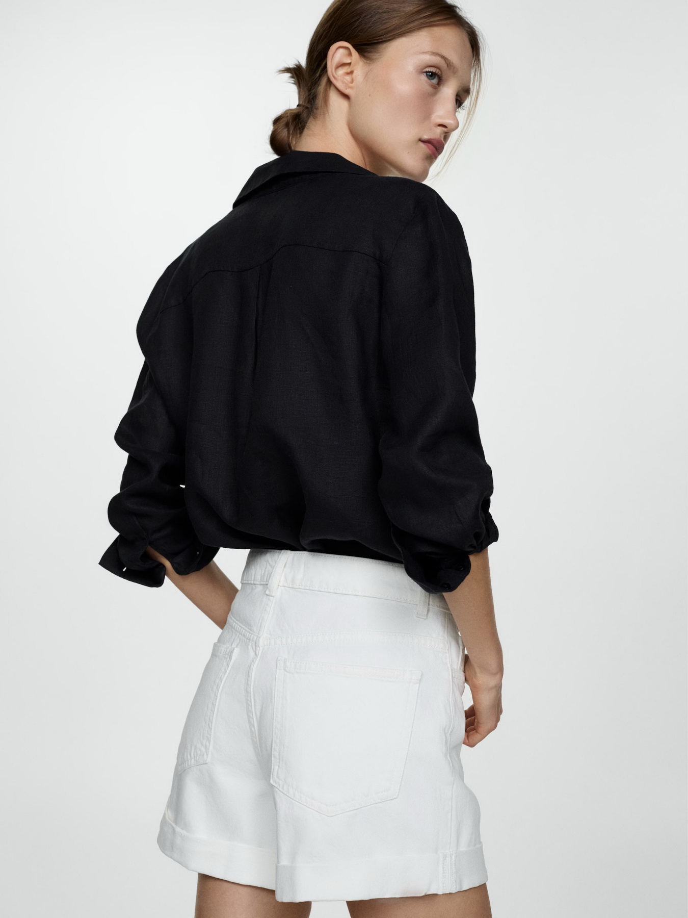 Шорты джинсовые MANGO Mom80 модель 77020335_1 Фото