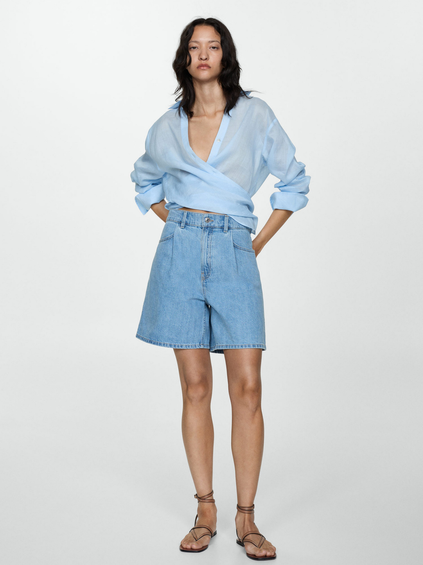 Шорты джинсовые MANGO Marina модель 77050253_TM Фото