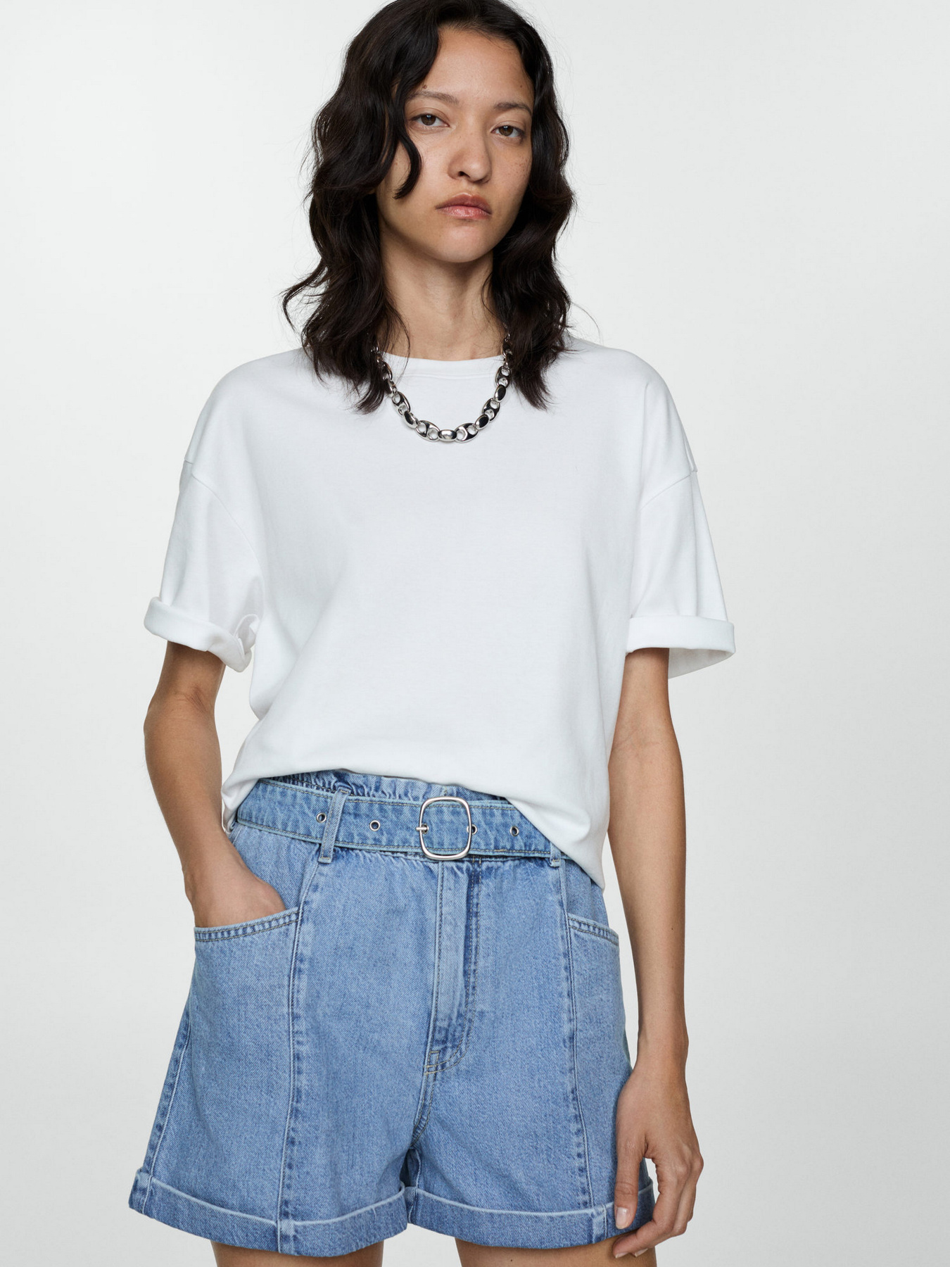 Джинсовые шорты MANGO Delia модель 77050275_TM Фото