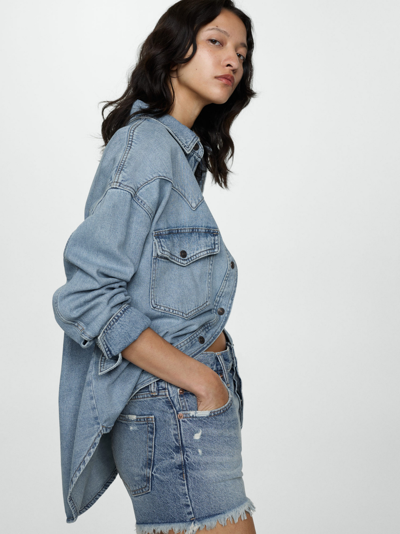 Шорты джинсовые MANGO Elena модель 77050284_TM Фото