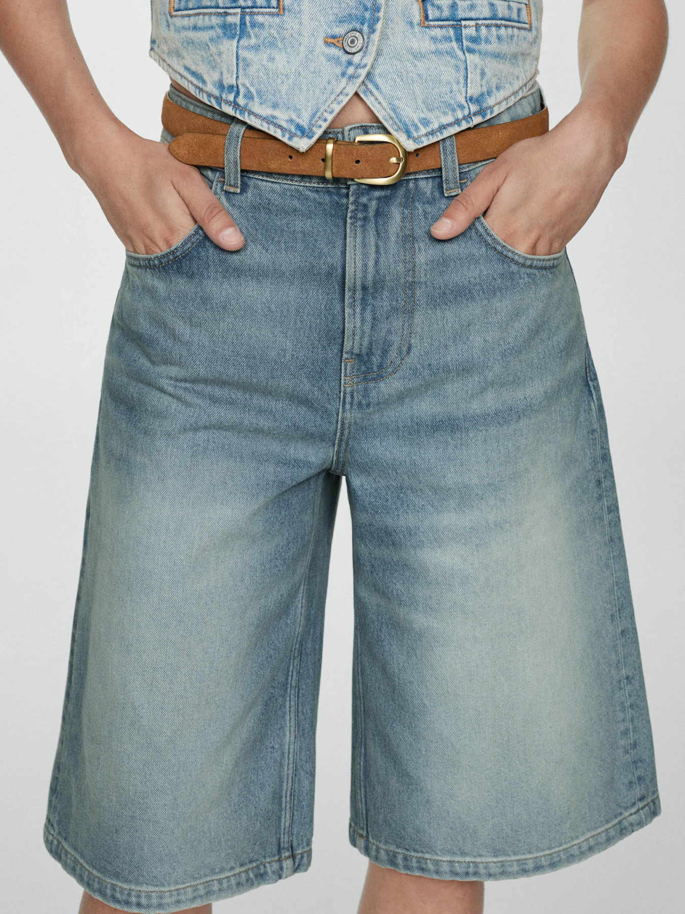 Шорты джинсовые MANGO Mia модель 77020386_TM Фото