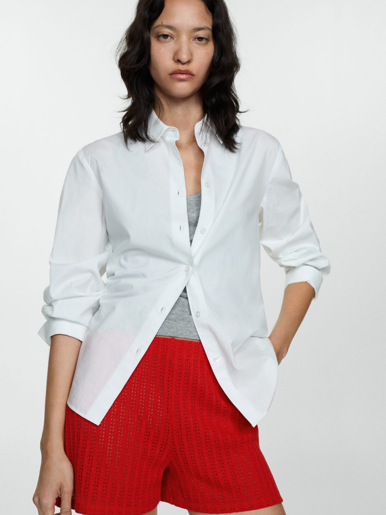 Повсякденні шорти MANGO Coco модель 77060372_87 Фото