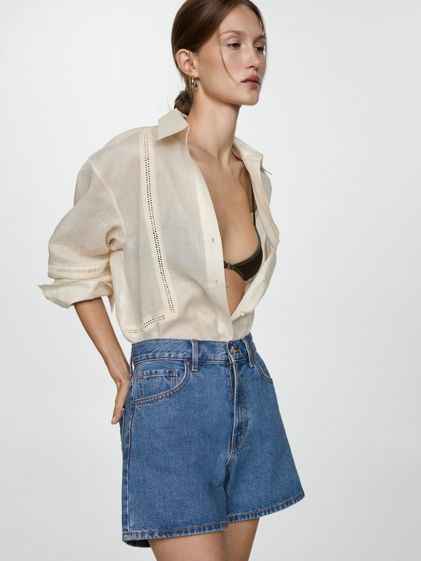 Джинсовые шорты MANGO Zoe модель 77090570_TM Фото