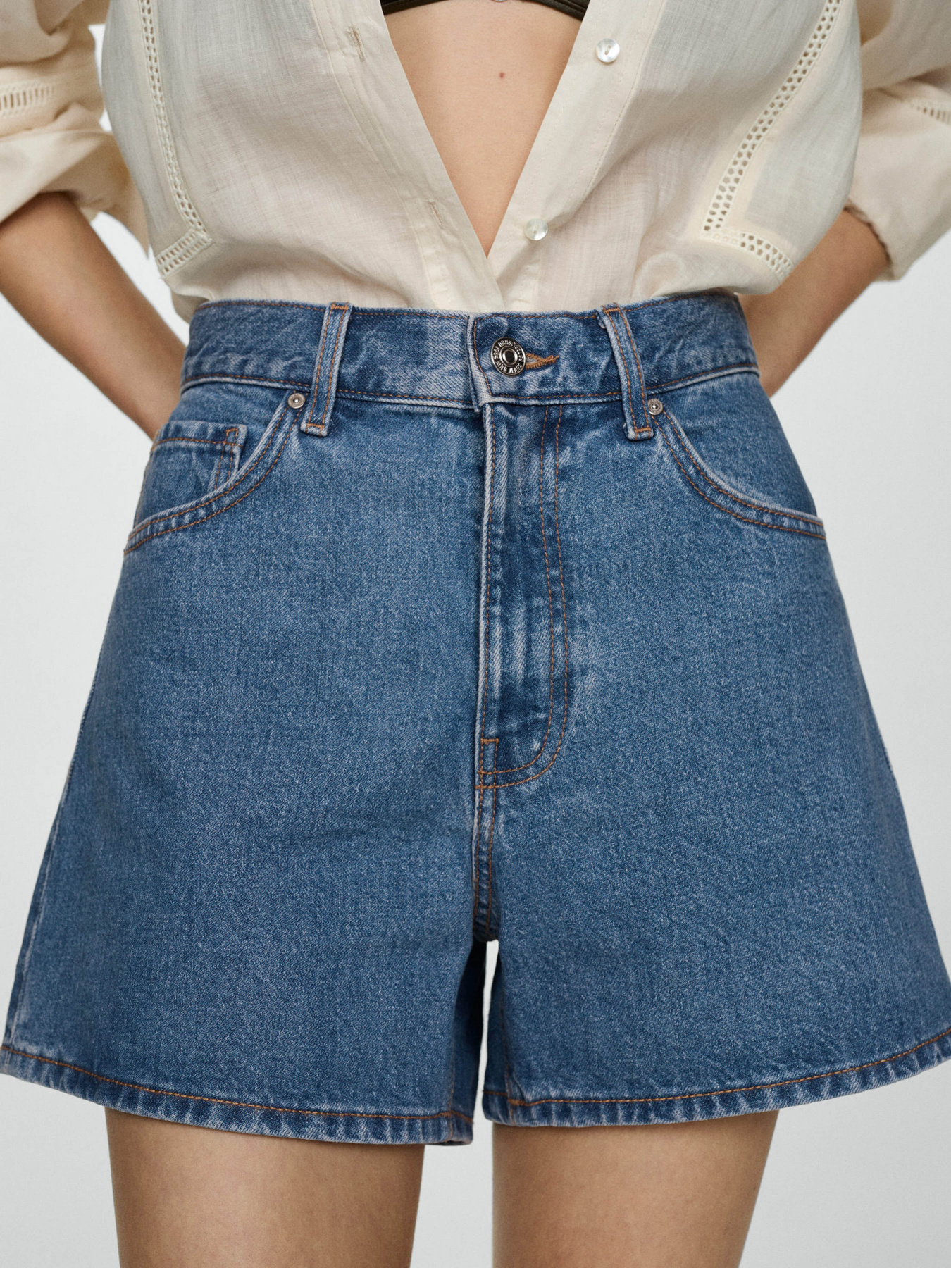 Джинсовые шорты MANGO Zoe модель 77090570_TM Фото