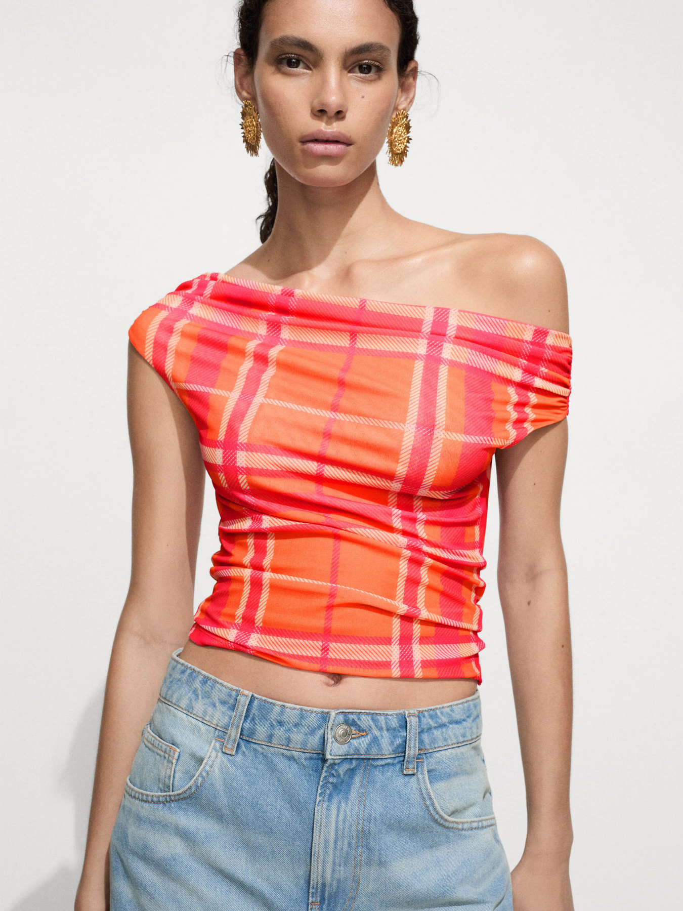 Топ MANGO Chess модель 77040386_20 Фото