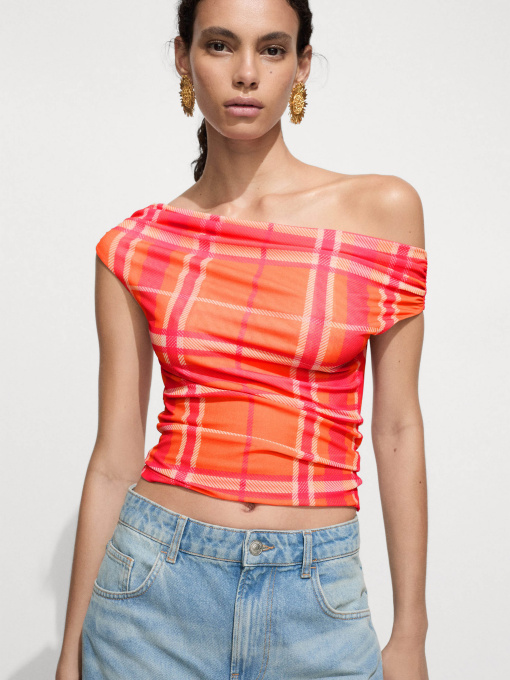 Топ MANGO Chess модель 77040386_20 Фото