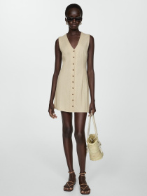 Платье мини MANGO Choco модель 77090364_8 Фото