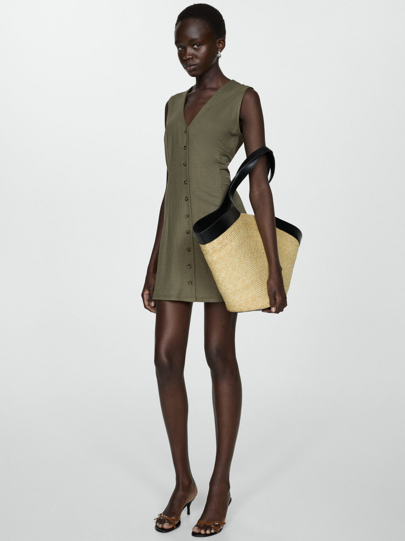 Платье мини MANGO Choco модель 77090364_37 Фото