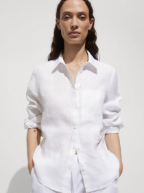 Рубашка повседневная MANGO Lino модель 77020348_2 Рубашка повседневная MANGO Lino модель 77020348_2 Фото