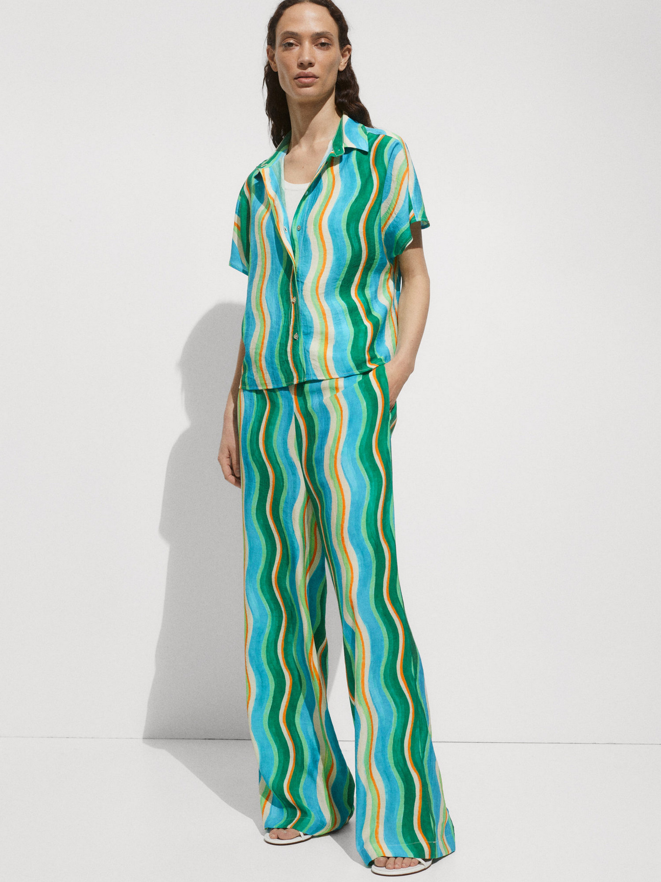 Рубашка повседневная MANGO Mykonos модель 77080344_43 Фото