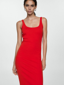 Платье миди MANGO модель 77022921_70 Платье миди MANGO модель 77022921_70 Фото