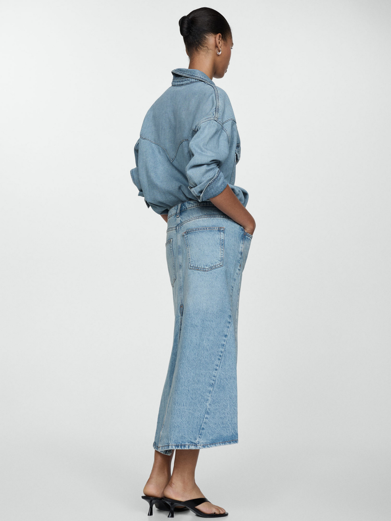 Джинсовая юбка MANGO модель 77010372_TM Фото