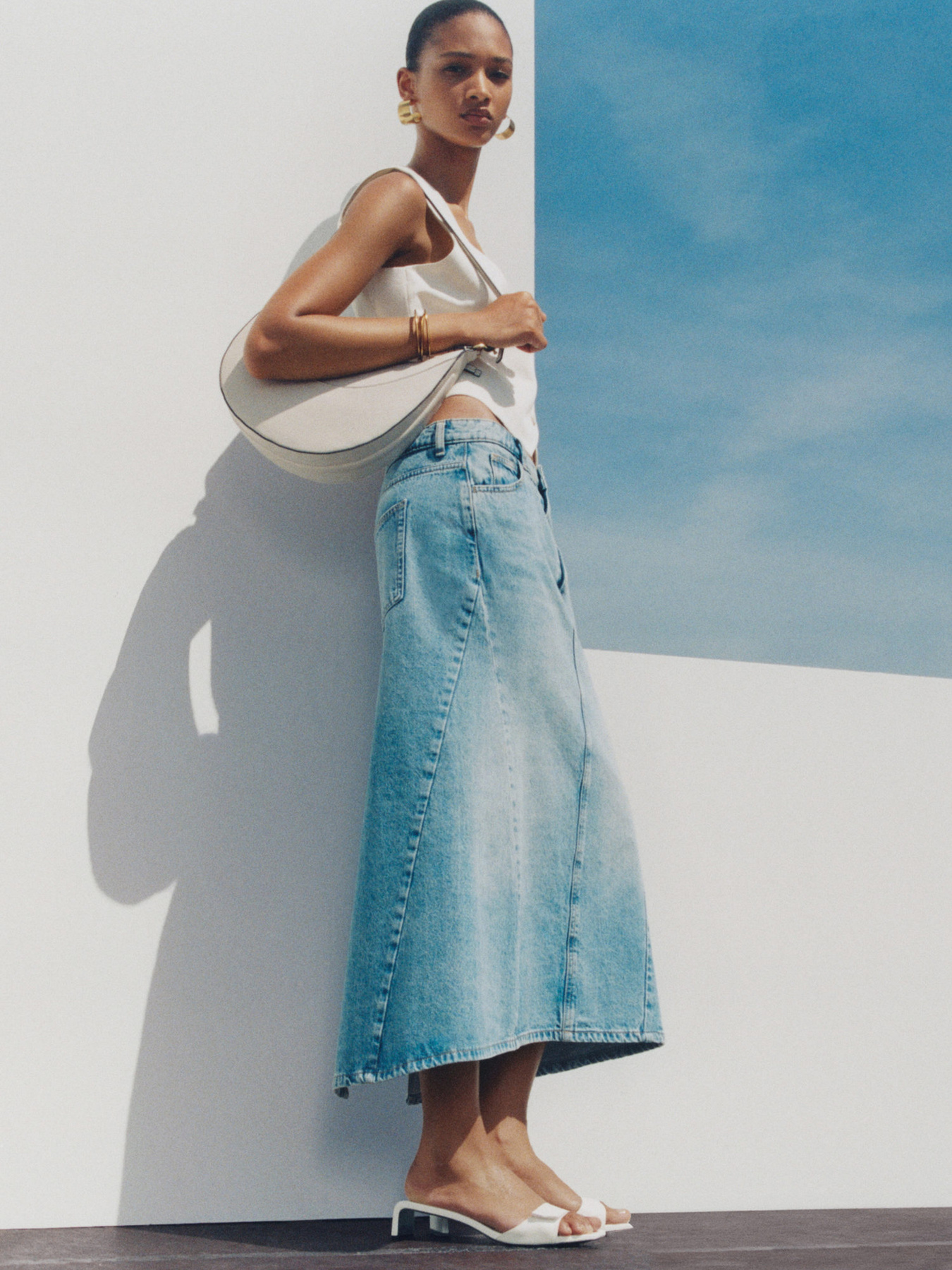 Джинсовая юбка MANGO модель 77010372_TM Фото