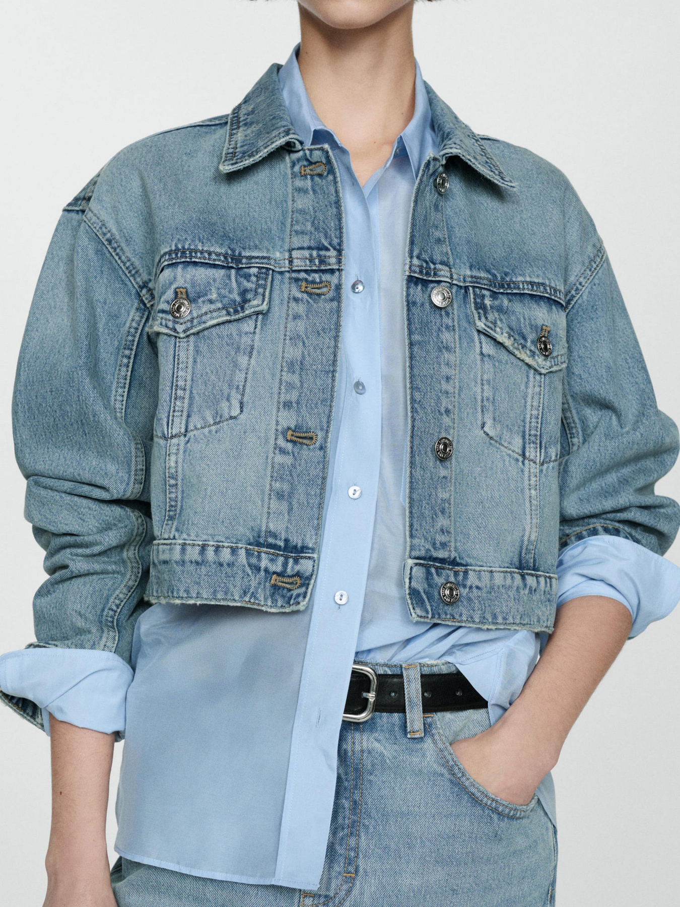 Джинсовая куртка MANGO модель 77030358_TM Фото