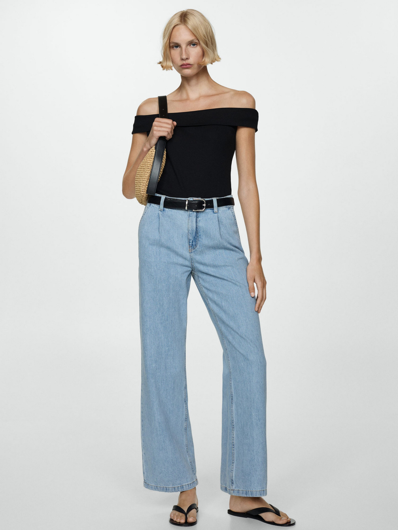 Широкие джинсы MANGO модель 77060592_TM Фото