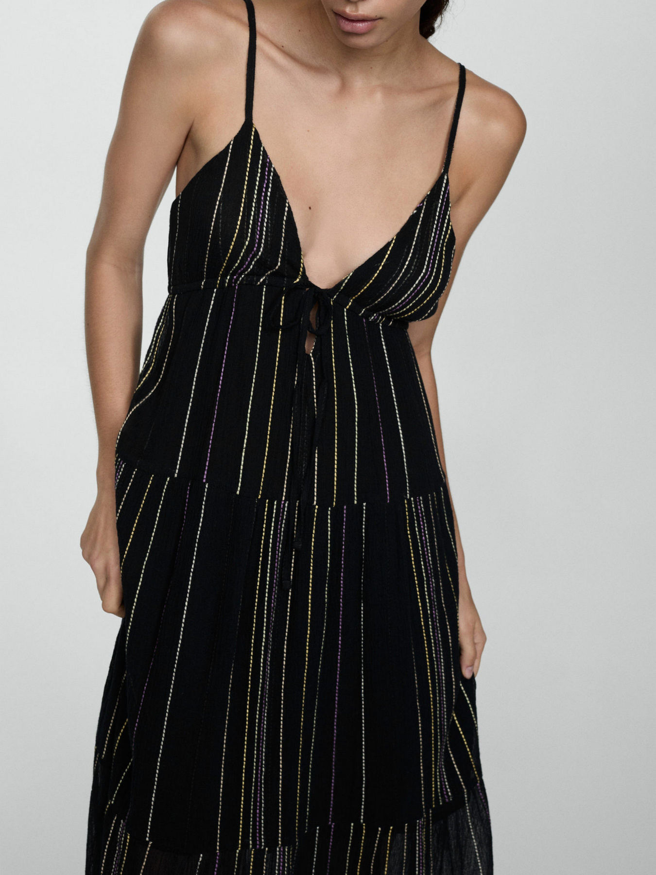 Платье макси MANGO модель 77010362_99 Фото