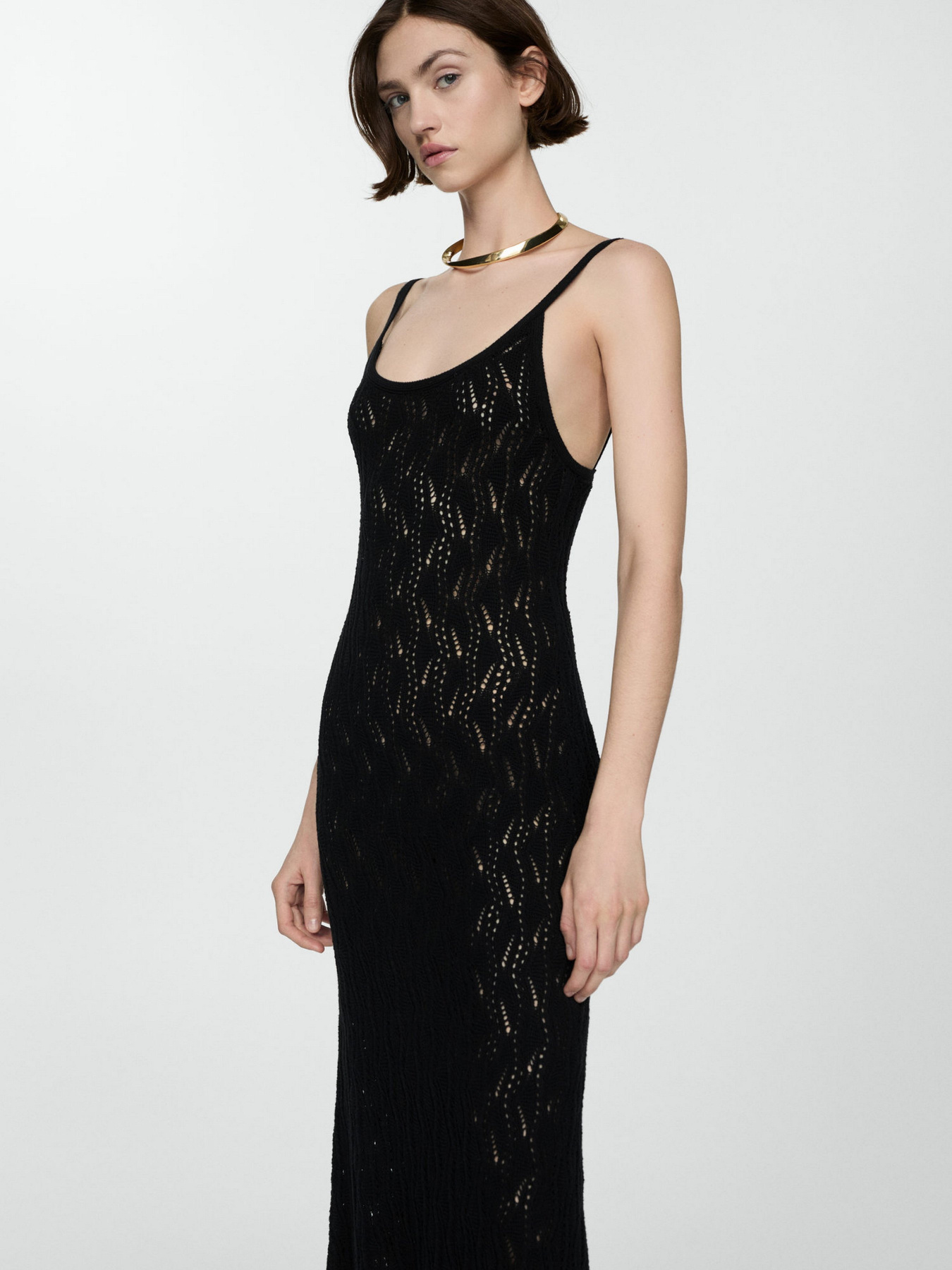 Платье макси MANGO модель 77030368_99 Фото