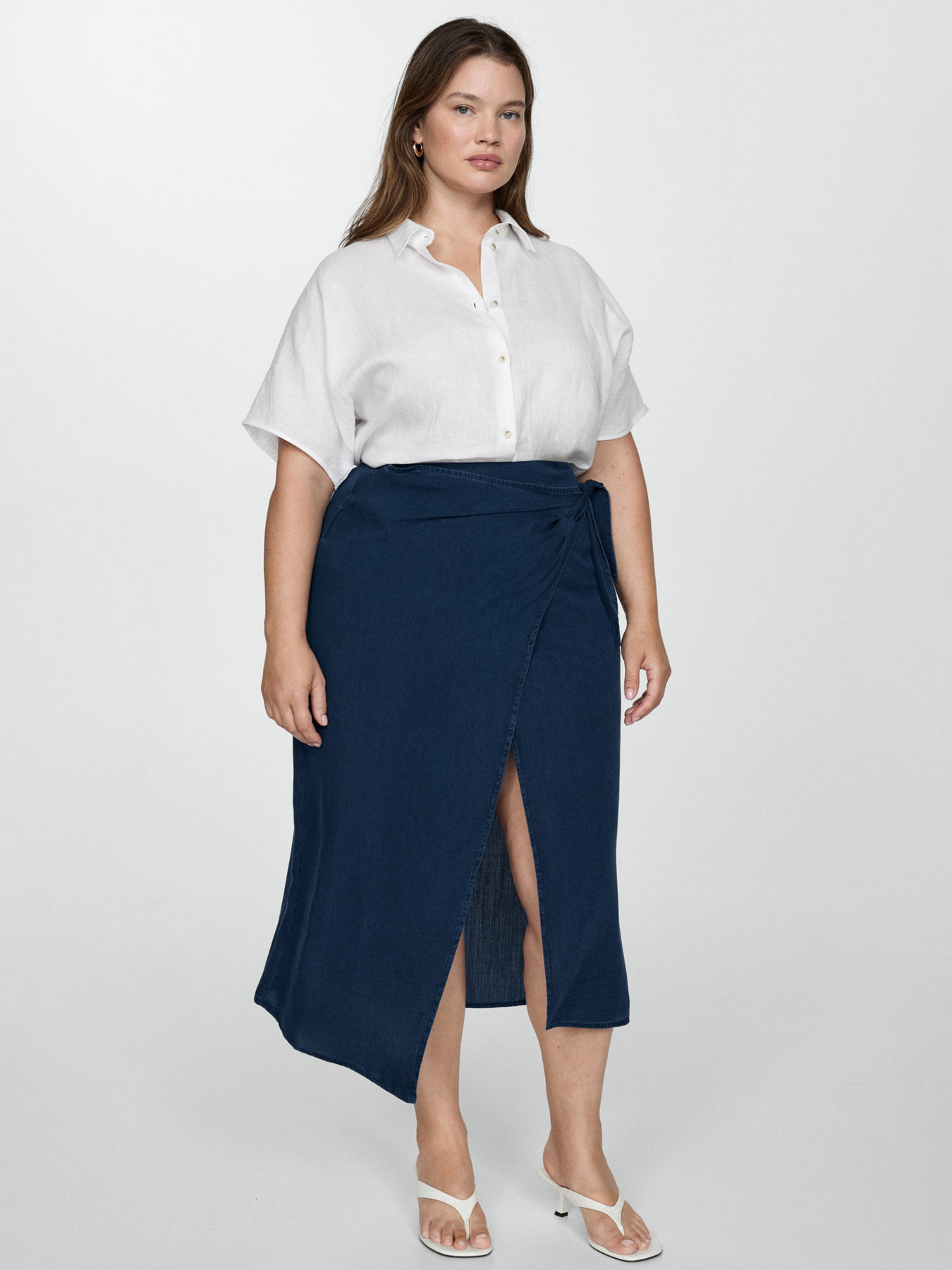 Спідниця міді MANGO модель 77050333_TO Фото