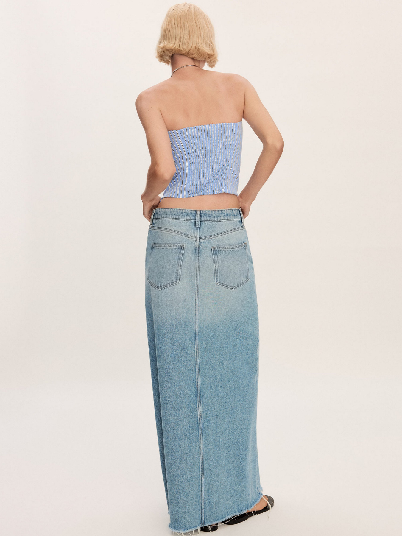 Джинсова спідниця MANGO модель 77080586_TM Фото