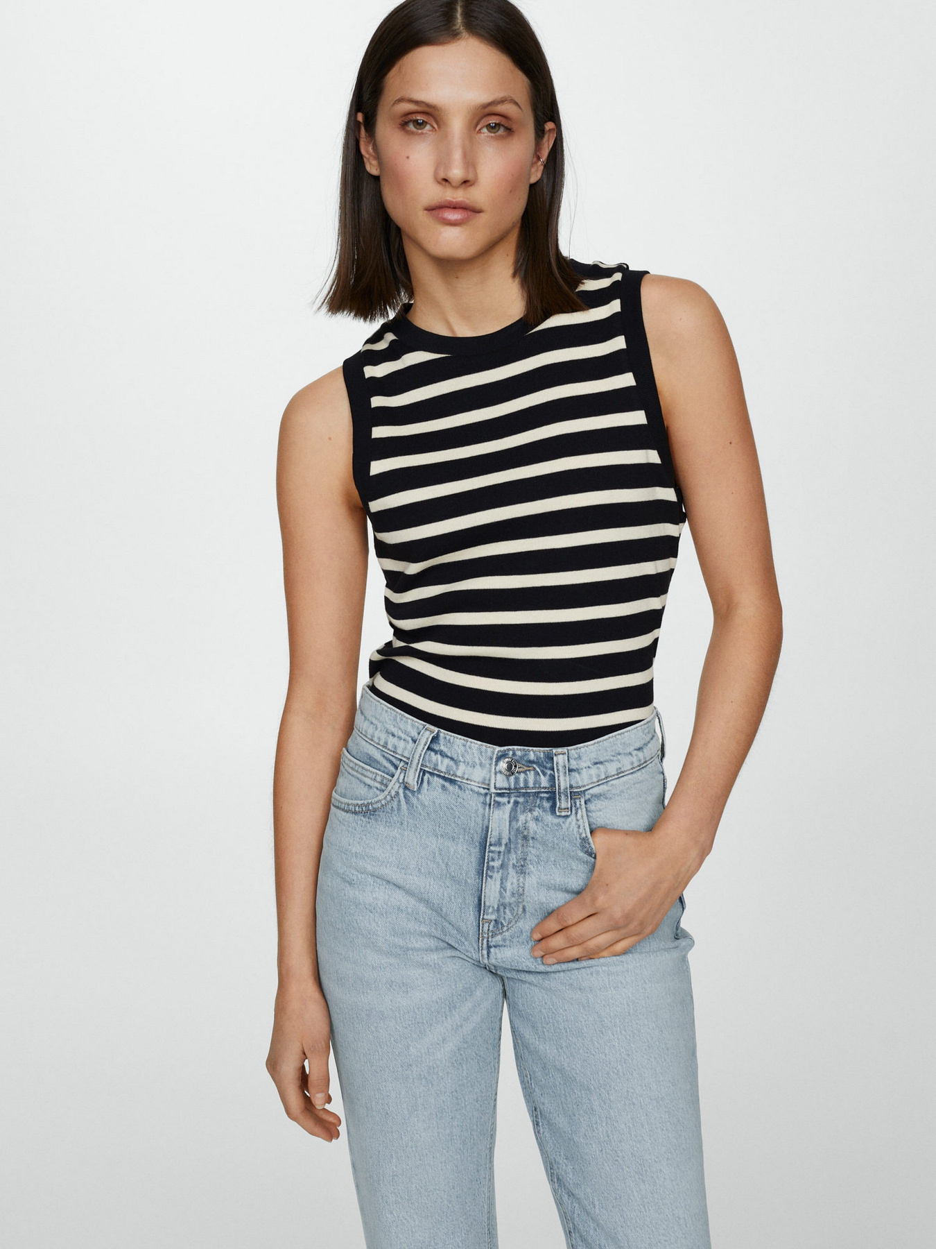 Прямые джинсы MANGO модель 77060366_BL Фото