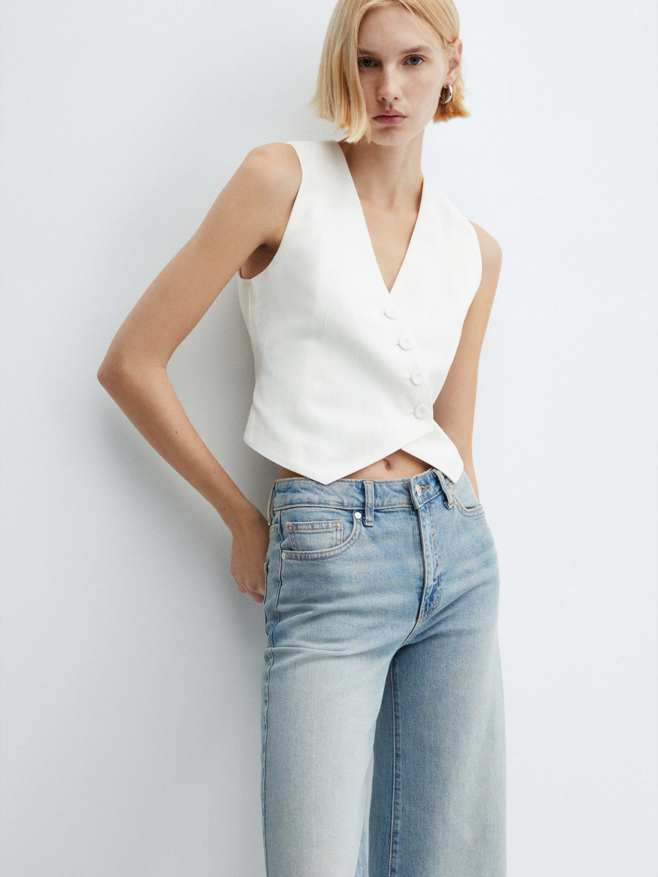 Широкие джинсы MANGO модель 77060585_TC Фото