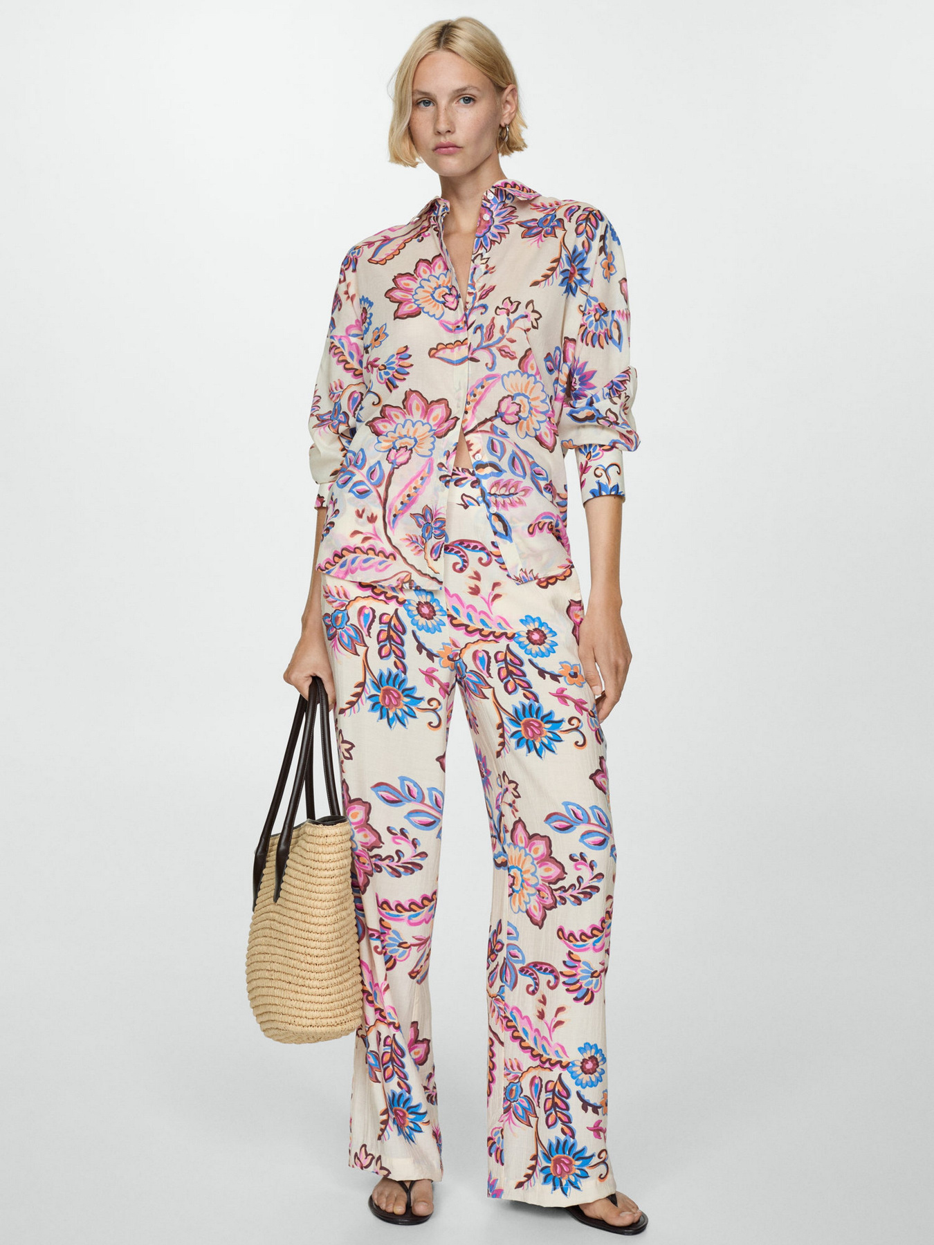 Рубашка повседневная MANGO модель 77012919_5 Фото