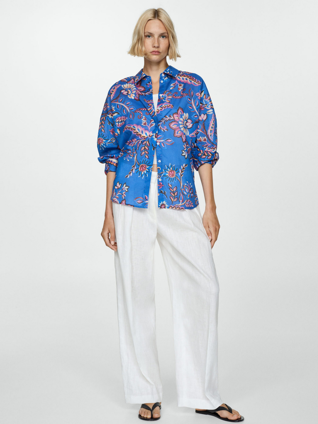 Рубашка повседневная MANGO модель 77012919_52 Рубашка повседневная MANGO модель 77012919_52 Фото