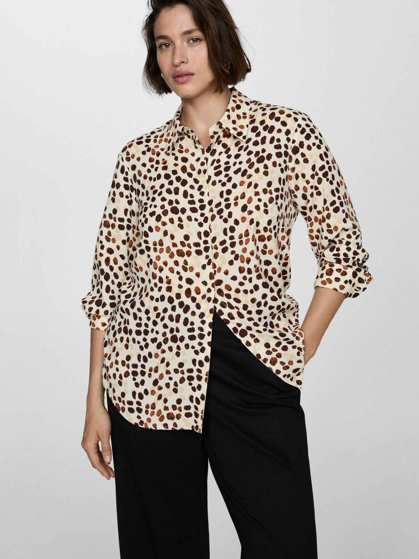 Рубашка повседневная MANGO модель 77093267_85 Рубашка повседневная MANGO модель 77093267_85 Фото